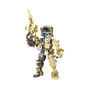 Forças Especiais 1225-Piece <span class=keywords><strong>Building</strong></span> <span class=keywords><strong>Block</strong></span> Set 1:72 Robô Modelo de Plástico Brinquedo Compatível para Adultos Adolescentes para Colecionáveis Militares - Product Image 1