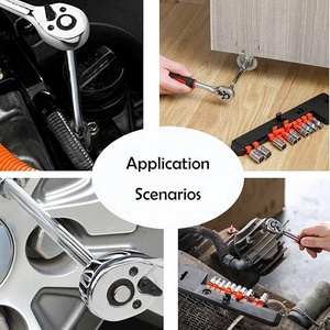 Set Kunci Soket Ratchet Baja Karbon 46pcs Tahan Lama, Set Kotak Peralatan Perbaikan Otomotif Multi-Fungsi, Kotak Keras, Dapat Disesuaikan, OEM - Product Image 5