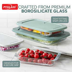 Plat à four rectangulaire en verre Pyrex résistant à la chaleur, spécial four à micro-ondes, pour plats de légumes et de fruits domestiques - Product Image 5
