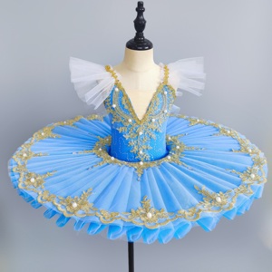 Abito da Balletto per Bambine, Costume da Spettacolo, Tutù del Piccolo Cigno, Costume da <span class=keywords><strong>Danza</strong></span> per Bambine - Product Image 1