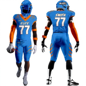 Uniforme de Fútbol Americano de Manga Corta, Color Sólido, Alta Calidad, Transpirable, 100% Poliéster - Product Image 1