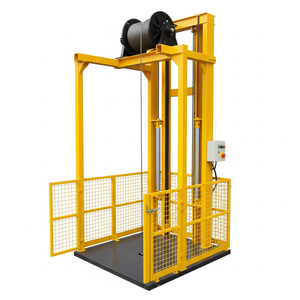Elevador Hidráulico Vertical de Carga, Elevador de Mercancías de 8m Montado en Pared, Elevador de Carga para Materiales de Construcción Metálicos - Product Image 2
