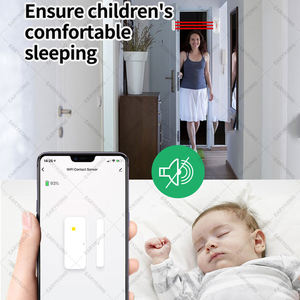 Detectores de puerta inalámbricos con Wifi para el hogar, Sensor de puerta inteligente Compatible con Alexa, Google <span class=keywords><strong>Home</strong></span>, Tuya, APP - Product Image 2