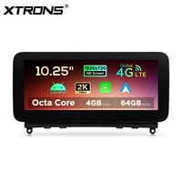 XTRONS Lecteur multimédia GPS de voiture Android 10,25 pouces Octa Core 4 Go + 64 Go avec DSP 4G mondial intégré pour Mercedes-Benz Classe C W204