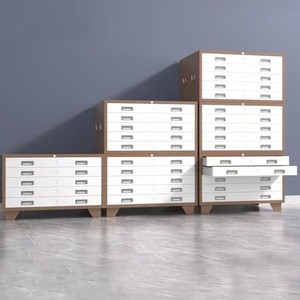 Meuble de rangement à tiroirs pour dossiers, 5 niveaux, grande capacité, organisateur de bureau, type vertical, à tirer, rectangulaire - Product Image 2