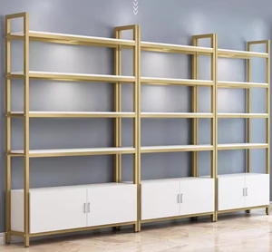 Étagère murale multi-niveaux en fer assemblée pour magasin de cosmétiques, petite boutique de détail, produits de beauté, étagère commerciale - Product Image 1