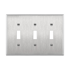 Lot De 6 Plaques Murales Décoratives à 3 Interrupteurs Sans Vis