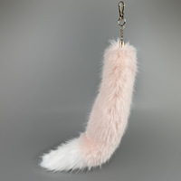 Queue de renard en fausse fourrure moelleuse de 20cm, 25cm, 30cm, 35cm, 40cm pour accessoires de décoration et porte-clés