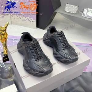 Chaussures de Skateboard et de Basketball Noires de Haute Qualité en Cuir de Vachette et Fibre de Polyester, Tendance Mode, Marque Monday - Product Image 2