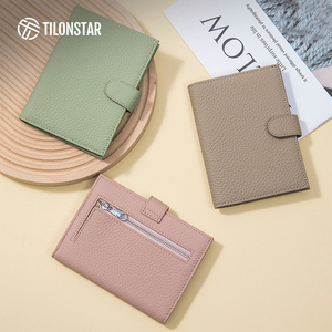 TILONSTAR TPW107P-Porte-cartes à deux volets avec motif litchi véritable, porte-passeport de voyage avec blocage RFID de qualité supérieure - Product Image 6