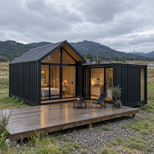 Maison préfabriquée moderne en forme de A, petite cabane modulaire pour le glamping, les centres de villégiature <span class=keywords><strong>et</strong></span> les villas en pleine nature - Product Image 1