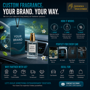Parfum de luxe pour voiture avec fabrication de marque privée, désodorisant suspendu pour véhicule, conception de parfum personnalisée, personnalisation de la marque - Product Image 4