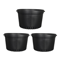 Pots de pépinière en plastique noir bon marché en vrac 2 "4" 6 "3 7 9 gallons 10 cm de haut pour l'ensemencement des plantes de pépinière dans la maison de jardin