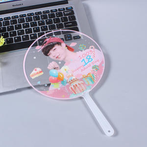 Plastic Custom Gedrukt Kpop <span class=keywords><strong>Fan</strong></span> Pvc Transparant Hand <span class=keywords><strong>Fan</strong></span> Met Een Leuke Geschenken Handfan Transparant - Product Image 6