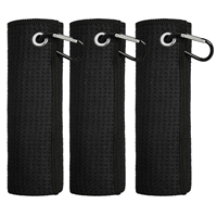 Serviettes de golf fantaisie imprimées rectangulaires en microfibre, motif gaufré, ultra absorbantes, séchage rapide, avec mousqueton, 40x40cm, lavables en machine