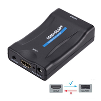 1080P HDMI girişi SCART çıkış ses Video lüks dönüştürücü AV sinyal adaptörü ile USB kablosu kutusu için TV DVD PS4