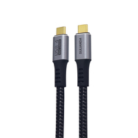 Câble USB 4 Thunderbolt 4 SULIANDA 6,6 pieds/2 m 40 Gbps 240 W Charge rapide Affichage 8K Câble vidéo 4K/240 Hz pour iOS et ordinateur