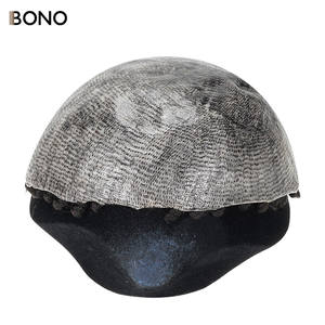 Afro trenza Dread Lock para hombres negros piel gasa base tupé Bonohair - Product Image 2