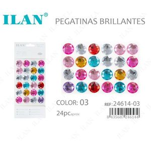 Adesivi con strass ILAN 20 mm Colore 03 24 pezzi Nail Art - Product Image 1