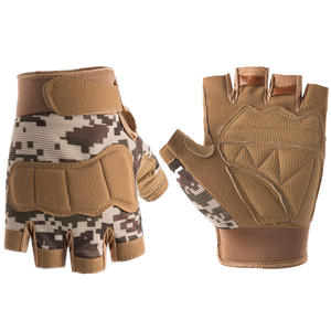 Wholesale Fitness Breathable Non <b>Slip</b> Ventilated Weight Exercise Sports Workout Racing Tactical Gym <b>Half</b> Finger Polyester Gloves - Product Image 4