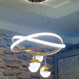 Đèn chùm pha lê sang trọng nhà máy sản xuất năm 2025, 120V-220V, 88W, ba màu, điều chỉnh độ sáng bằng điều khiển từ xa, dành cho phòng ăn - Product Image 2