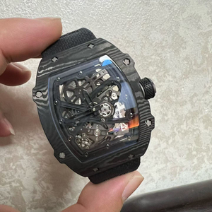 RM67-02 High-Quality Men's Mechanical <b>Watch</b>, Black Carbon Fiber Ultra-Thin Sapphire Crystal Automatic Mechanical <b>Watch</b> - Product Image 4