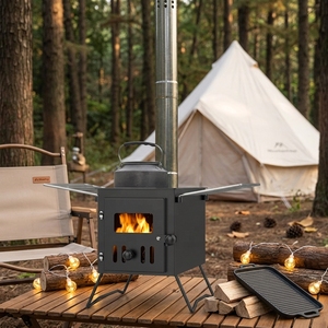 Uitstekende prijs-kwaliteitverhouding Goldfire 6L metalen campingkachel voor BBQ & koken buitenshuis, roestvrijstalen deksel - Product Image 1