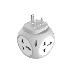 India plug adapter Veban factory rubik cube adapter universal socket 3pin extension wall socket