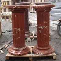 आदर्श कला अच्छी गुणवत्ता कटघरा और पत्थर कॉलम लाल संगमरमर छोटे पत्थर स्तंभ