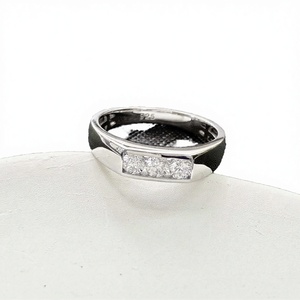 Luxury Jewelry Supplier Premium Men's Jewelry 925 Silver Engagement Valentine's Day Gift 0.3ct Moissanite Rhodium <b>Ring</b> - Product Image 3