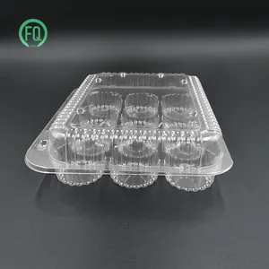 Cupcake Clear container Biodegradable Plastic Cupcake Carrier Container