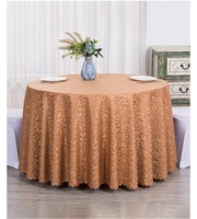 Nappe en polyester Jacquard Floral Design Style solide tissé fabriqué en Chine pour une utilisation en fête
