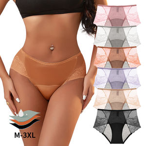 Hoge Kwaliteit Dames <span class=keywords><strong>3</strong></span>-laags Kant Sexy Sanitair Slipje Lage Taille Menstruatie Slipje - Product Image 1