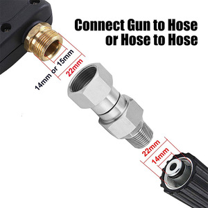High <b>Pressure</b> <b>Washer</b> Connector 3/8 NPT Anti Tangle Stainless Steel Car Wash <b>Hose</b> Adapter - Product Image 4