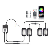 Kit de Luces LED RGB 3D de 36 LED para Chasis y Ruedas, con Control por Aplicación, para Camiones Todoterreno, Jeeps, SUV y UTV