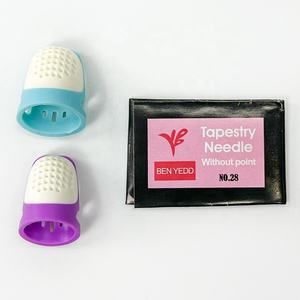 Benyedd 1 Fuchsia Medium Halfopen Vingerbedden 1 Blauwe Grote Vingerbabybedjes Maat 22/24/26/28 Naalden - Product Image 1