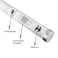 Tubo de Luz LED RGBW de 1 Metro a Batería con Píxeles Inalámbricos DMX IR, Resistente al Agua IP65, para Iluminación Exterior en Eventos de DJ, Espectáculos, Bodas, Escenarios, Discotecas y Filmaciones