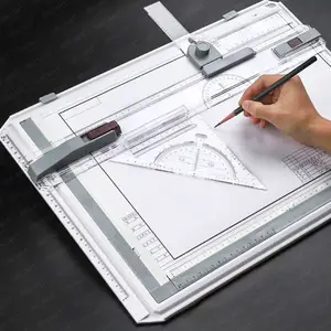 SINOART A3 Drawing Board Drafting Table Multifunctional Artist Drawing Board With Ruler For Drawing Design And Office Work