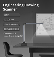 Escáner de libros de 18MP Cámara de documentos A2 Escáner Ocr para dibujos arquitectónicos y de ingeniería