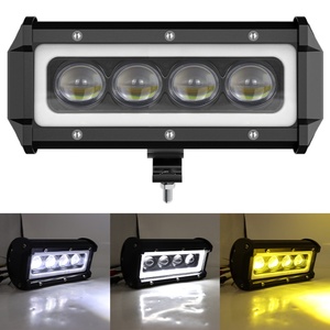 Phare de travail LED 60W avec anneau lumineux, antibrouillard, pour conduite diurne, tout-terrain, projecteur LED pour moto et camion - Product Image 1