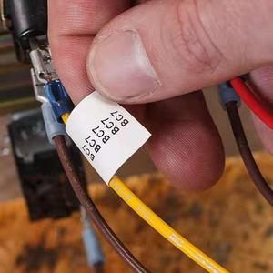 Étiquette autocollante personnalisé, étiquette rouge autocollante, imprimer, pour câble, fonctions auto-extensibles, marquage de fil, mat, 5 pièces - Product Image 6