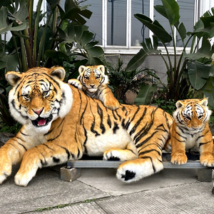 지공 블루 도마뱀 대형 동물원 동물 현실적인 실물 크기 수제 Animatronic 동물 호랑이 모델 - Product Image 1