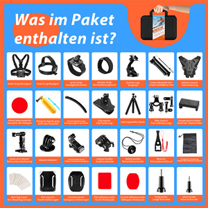Kit d'accessoires pour caméra d'action HONPNK 65-en-1, sangle, support, perche à selfie, moto, pour <span class=keywords><strong>Go</strong></span> <span class=keywords><strong>Pro</strong></span> <span class=keywords><strong>Hero</strong></span> 13 12 11 10 <span class=keywords><strong>9</strong></span> 8 7 - Product Image 6
