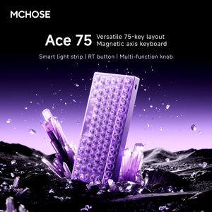 Clavier de jeu MCHOSE Ace 75 à interrupteurs magnétiques à effet Hall, taux de polling 8K, RGB, filaire, pour esports, vente en gros pour joueurs et bureaux - Product Image 1