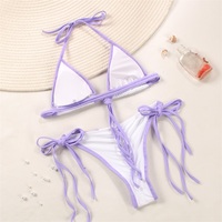 Maillots de bain string à dos froncé extrêmement sexy 2022, bikinis, logo personnalisé, micro maillots de bain, vêtements de bain pour femmes