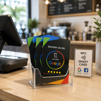 PVC Wasserdichte ISO 13.56MHz 1k Chip RFID NFC Kontaktlose Visitenkarten für Google-Bewertungen und Zugangskontrolle