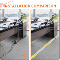 Goulotte de câblage en PVC conforme RoHS, écologique, résistante à l'humidité, pour dissimuler les cordons électriques dans les résidences, hôtels et bureaux, échantillon OEM