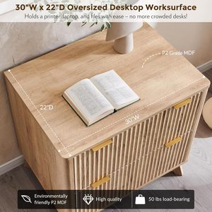 ตู้เก็บเอกสารแบบ<span class=keywords><strong>ล</strong></span>ิ้นชัก 2 ชั้น ขนาด 30 นิ้ว รุ่น T4TREAM พร้อมอุปกรณ์ป้องกันการ<span class=keywords><strong>ล</strong></span>้ม สีไม้โอ๊คธรรมชาติ สำหรับเฟอร์นิเจอ<span class=keywords><strong>ร์</strong></span>ห้องนอน เครื่องพิมพ์ และเอกสาร - Product Image 5