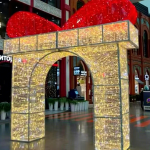 Christmas Gift Box Archway Motif Light LED Outdoor Entrance Decoration for Commercial Holiday Display - Product Image 1