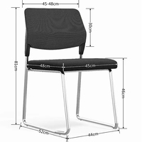 Chaise de formation moderne en maille de dernière génération, chaises empilables de haute qualité pour les événements et les centres de formation du personnel
